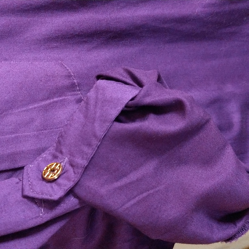 Jaclyn Smith Purple Button Down Sz 2X - Picture 5 of 12